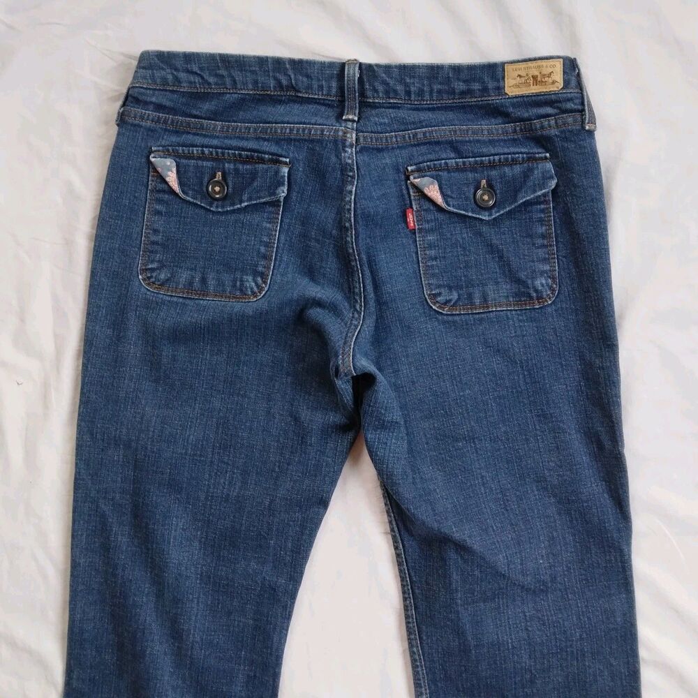 Levi's Jean 545 Low Boot Cut Casual Western Y2K Flap Pockets Women's Size 12 M - Picture 9 of 9